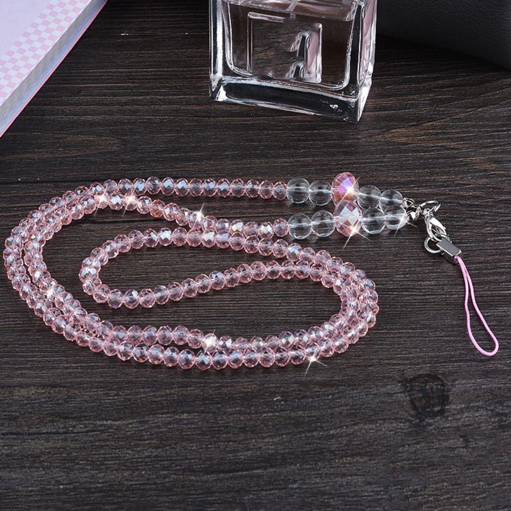 Chain Bling Glitter Sling Anti-Lost Rope Mobile Phone Chain Crystal Pearl  Phone Chain Mobile Strap