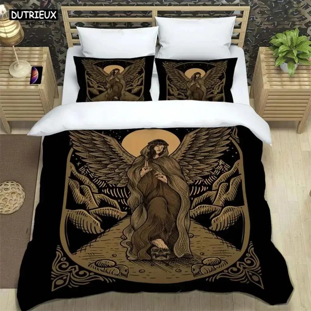 Medieval Dark Retro Digital Print Polyester Bedding Sets Boys Bed Linen Set For Teens Queen Bedding set Bed Comforter Set