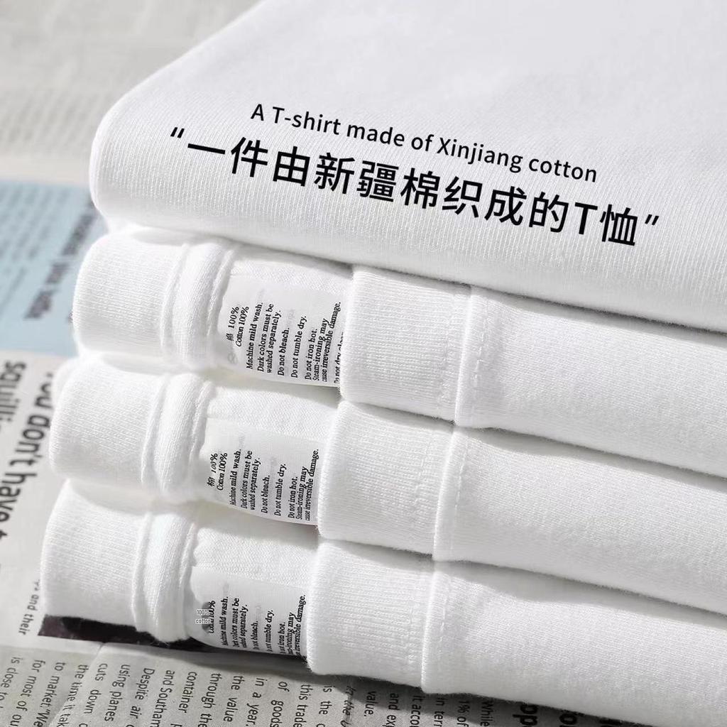 230g Women's Heavyweight Long Sleeve Solid Color Round Neck Cotton T-Shirt