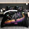 3Pcs For Galaxy Astronaut Bedding Duvet Cover Set Spaceman Bedding Quilt Set Astronaut Themed Bed Quilt Set Cosmic Bedroom Decor