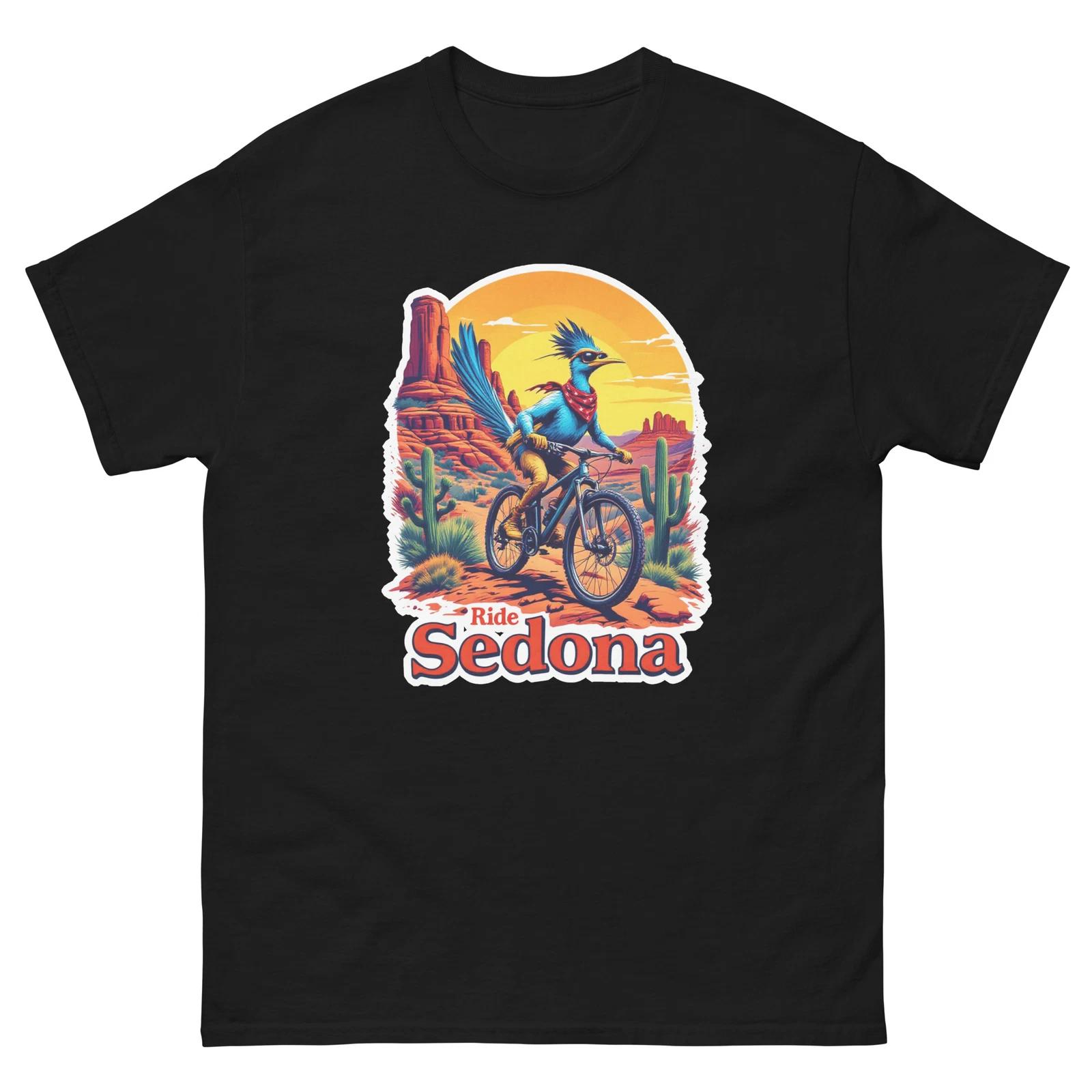 Ride Sedona Road Runner Fun USA Bike Cycling Animal T-Shirt S