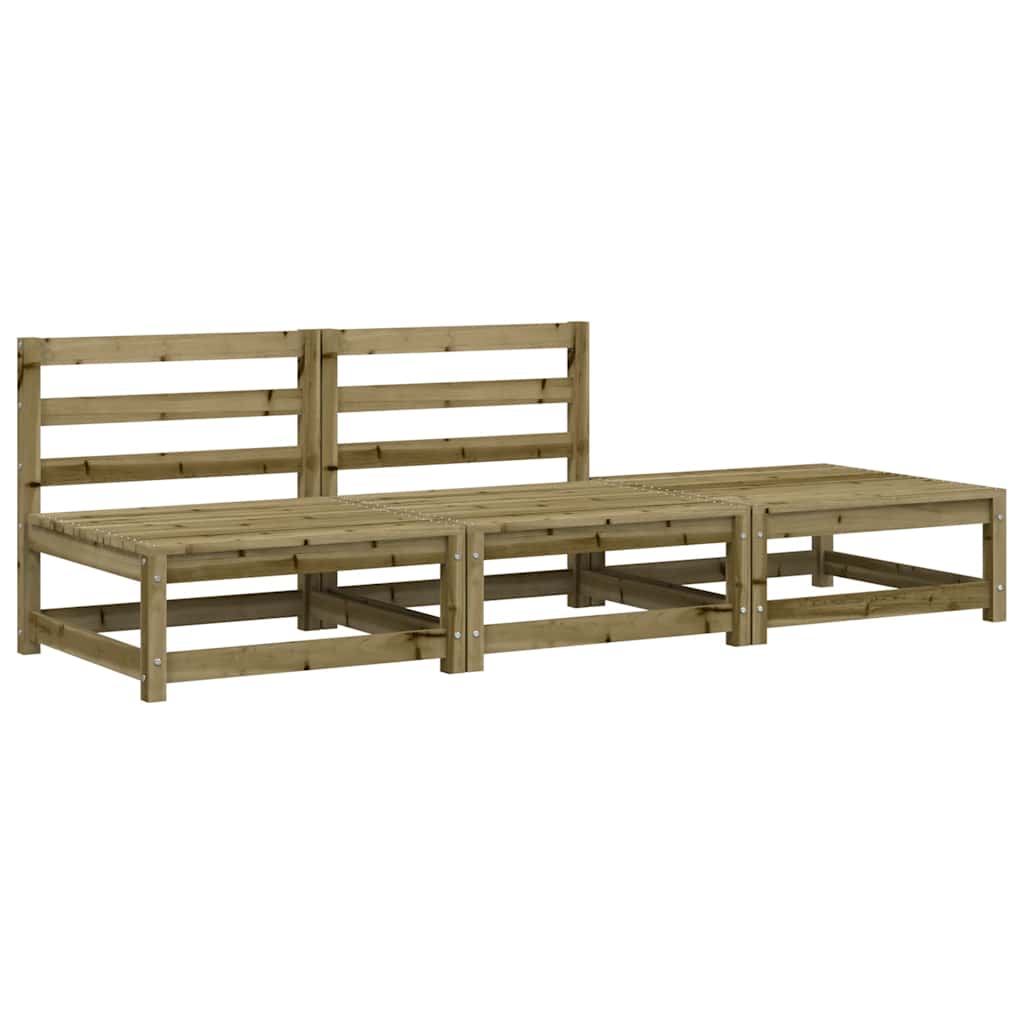 Vidaxl Ogrodowa Sofa Bez Podłokietników, Podnóżek, Impregnowana Sosna