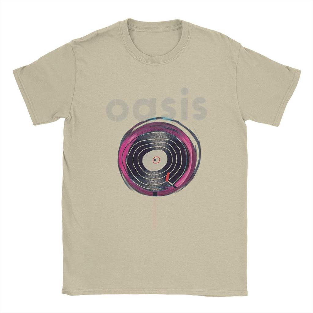 O-Oasis Rock 90er Jahre Band T-Shirts für Herren Britische Musik Alben Lustig 100% Baumwolle T-Shirts Rundhals Kurzarm T-Shirts Geschenkidee