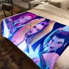 1Pc K-Pop Demon Hunters Print Flannel Blanket, High quality Digital Printing, Comfortable for All Seasons, Home DecorGifts821036