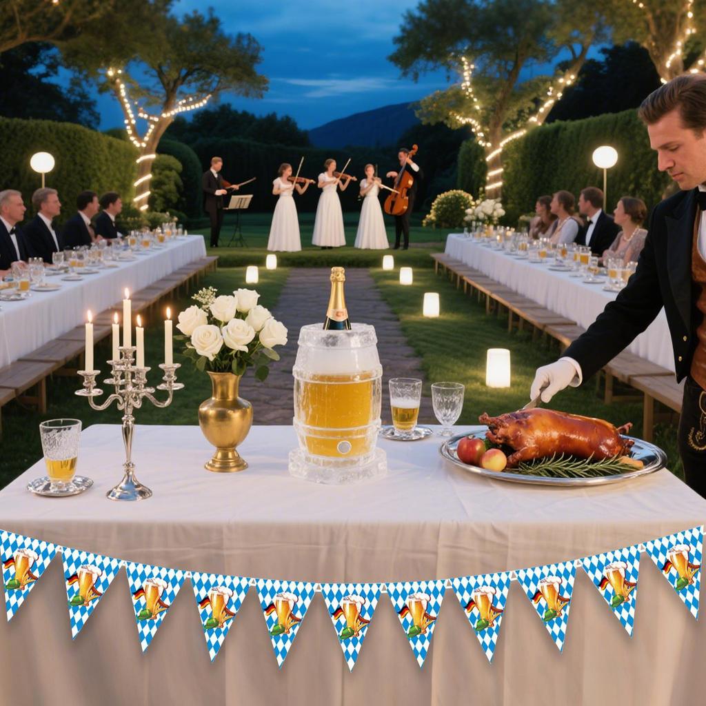 5m Oktoberfest Beer Festival Banner German Themed Pennant Bunting, Indoor Outdoor Party Decoration, Beer Celebration Photo Prop