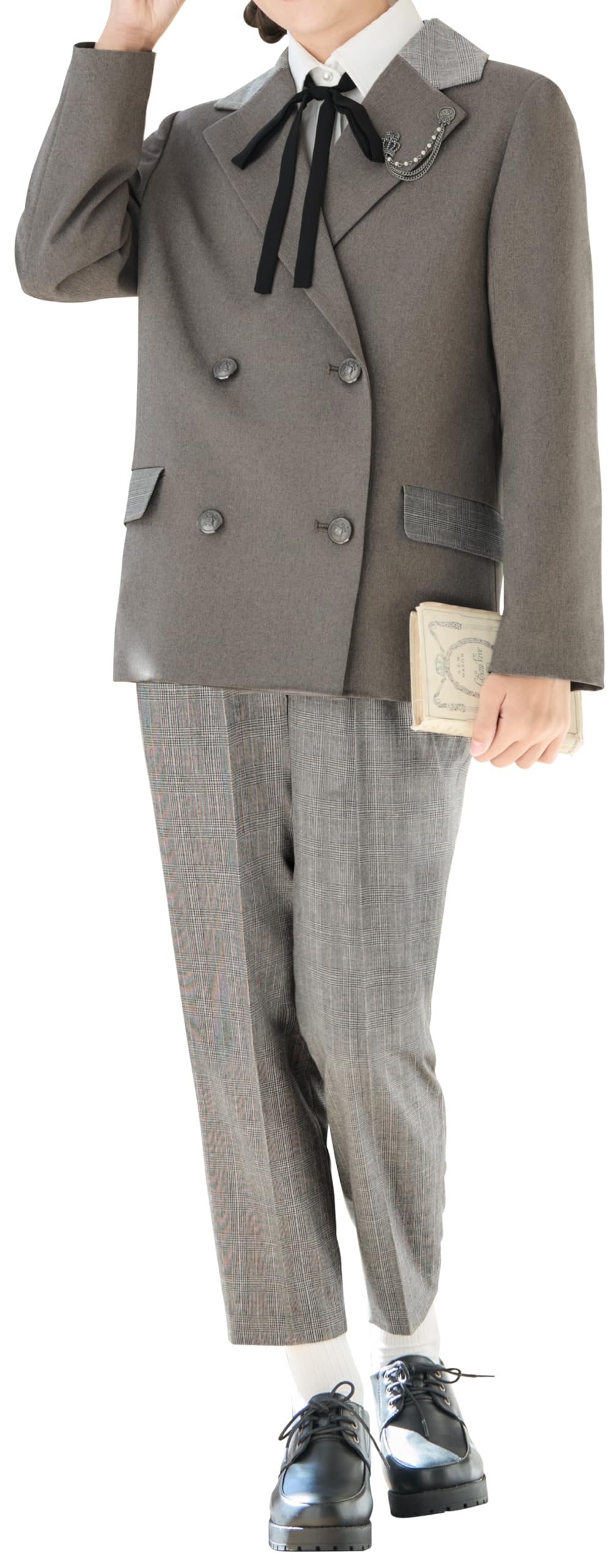 

Выпускная церемония Костюм для девочек начальной школы Одежда Формальный Люсиль комплект пиджак блузка галстук-лента Бежевый 160см [Arisana] Детский (4 штуки + + бежевый