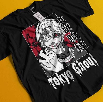 Tokyo Ghoul Marškinėliai Ken Kaneki Marškinėliai Juuzou Suzuya Anime Manga Unisex Siaubo Marškinėliai