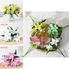 Silk Artificial Lily Flower Bouquet For Home Decor Wedding Party Gift For Loved Ones