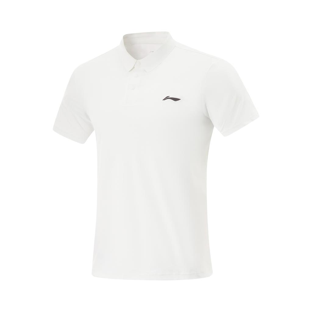 Li-Ning Breathable Solid Color Logo Short Sleeve Polo Shirt Men Tops White APLV039-10