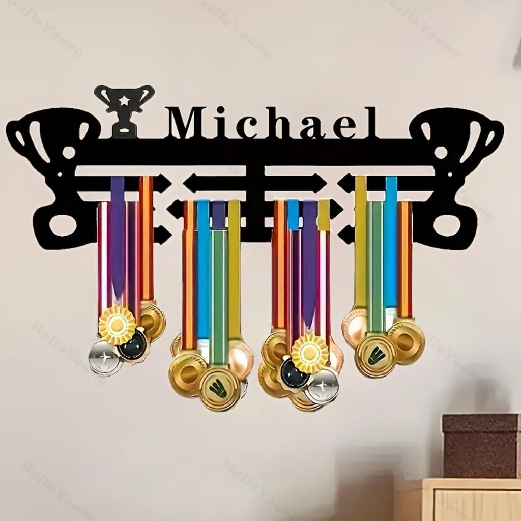 Vintage Metal Medal Display Wall Mount DIY Custom Name Hot Sale