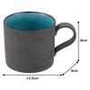 Koyo Pottery Black Earth Key Mug, Blautopas, 20402