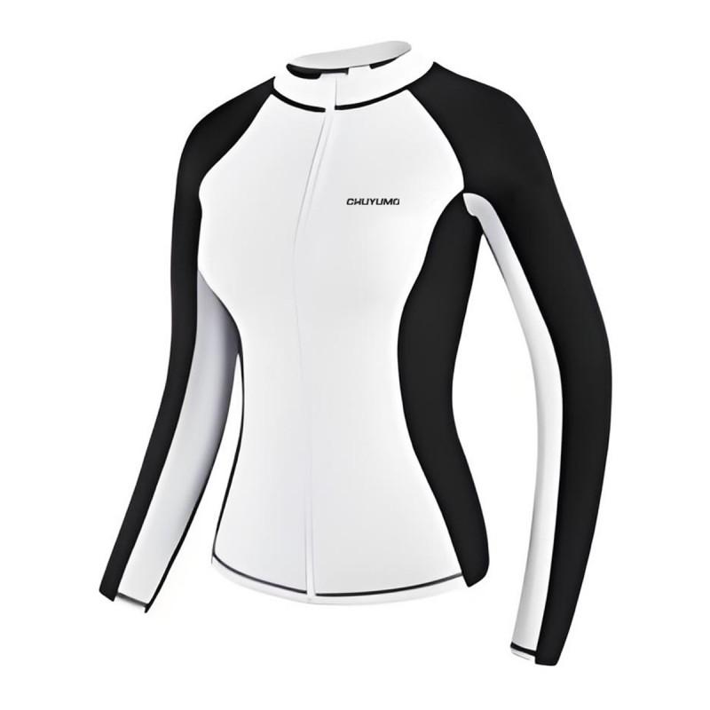 Quick-Dry UV-Protective Long Sleeve Rash Guard Men Women Swimming Diving Surfing Water Sports