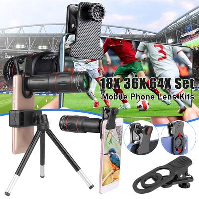 18/36/64X Telephoto Phone Lens with Tripod Long Focus Universal External Zoom Camera Lens for Android and iPhone