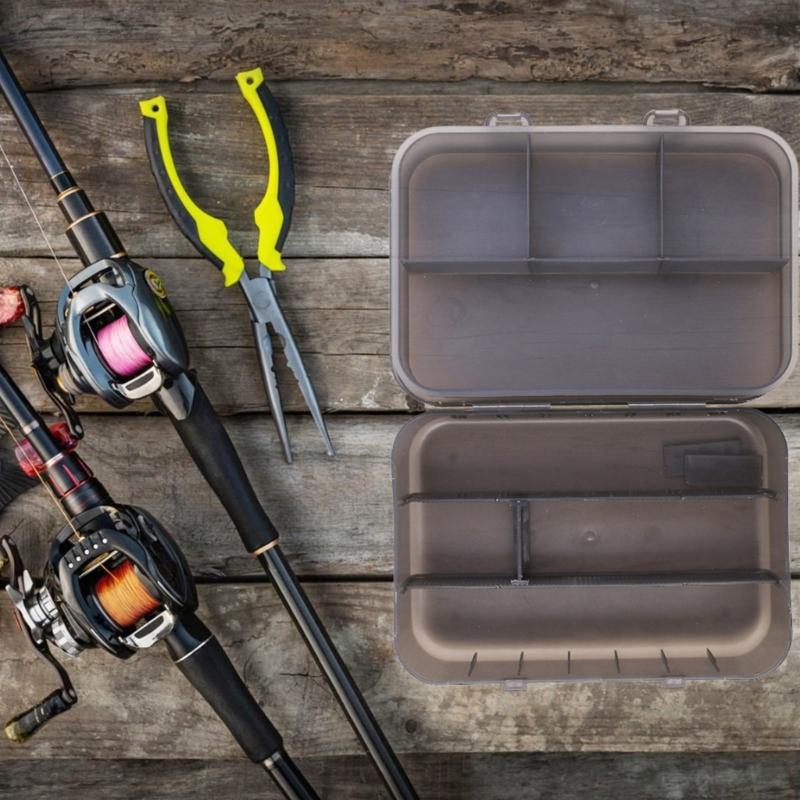 Double Layers Lure Organizers with Removable Dividers Tool Box Baits Separator Fishing Tackle Box Lure Storage Box Tray
