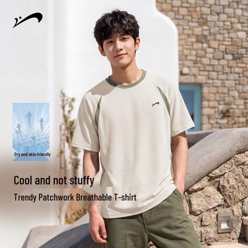 Guirenniao Unisex Summer Breathable Round Neck T-Shirt M