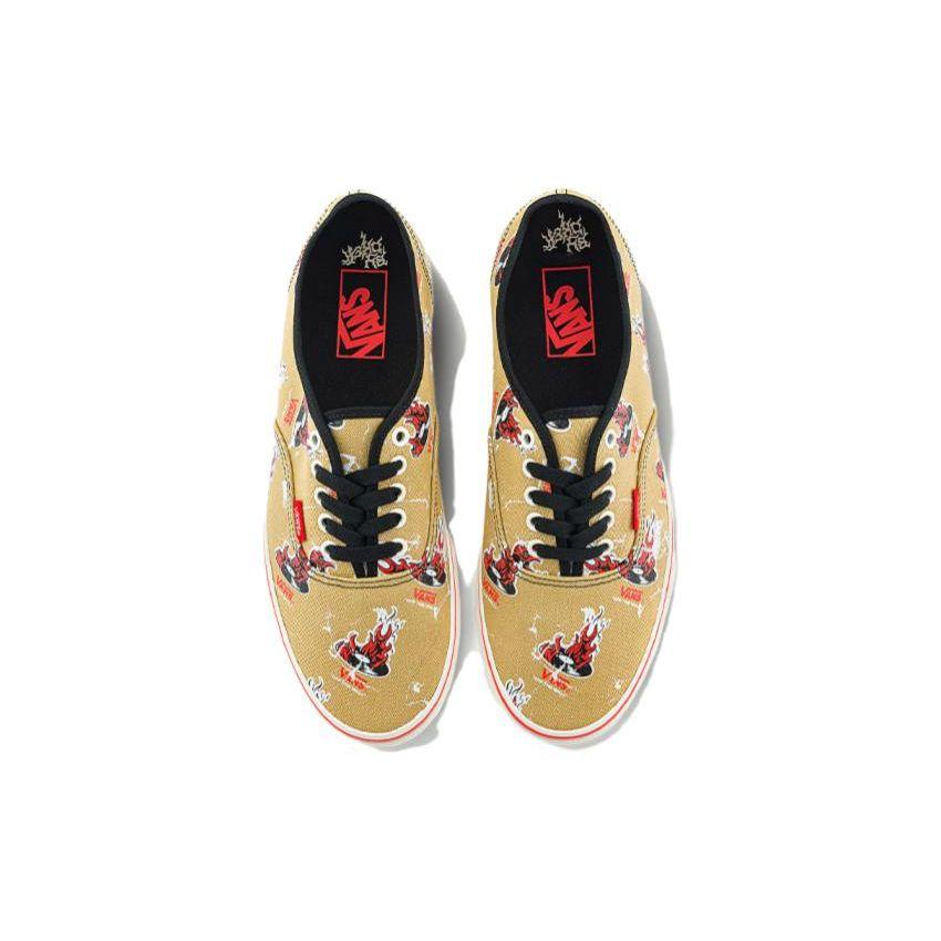 Vans Nuttsh X  Authentic Series Fashion Comfortable Retro Low-Top Canvas Shoes Unisex Sneakers Brown Red VN0A5KS9CCL