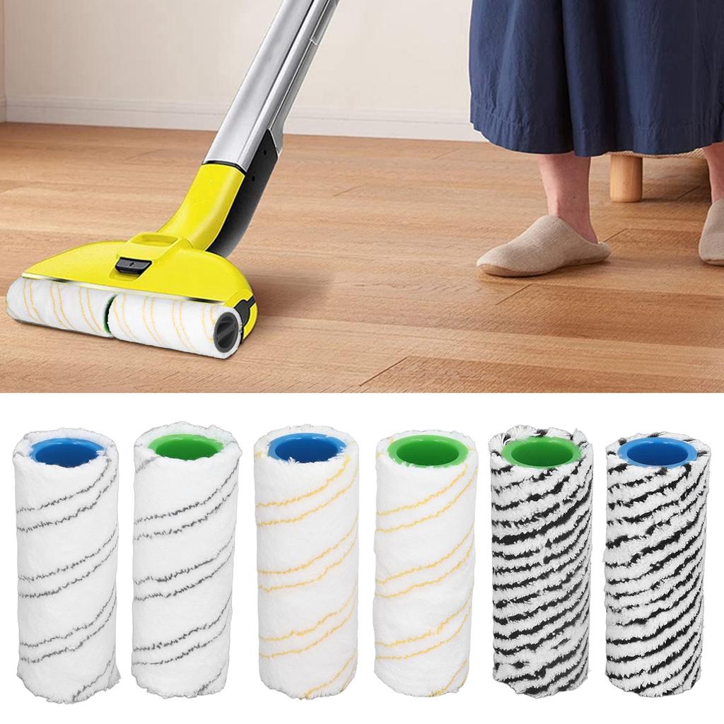 Hard Floor Cleaner Brush Roller Replacement Microfiber Washable Wet Dry Use for Karcher FC3 FC3D FC5 FC5D FC7