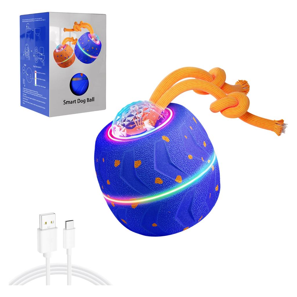 Dog Toy Ball with Random Movement, Bouncing and Spinning Functions for Interactive Play