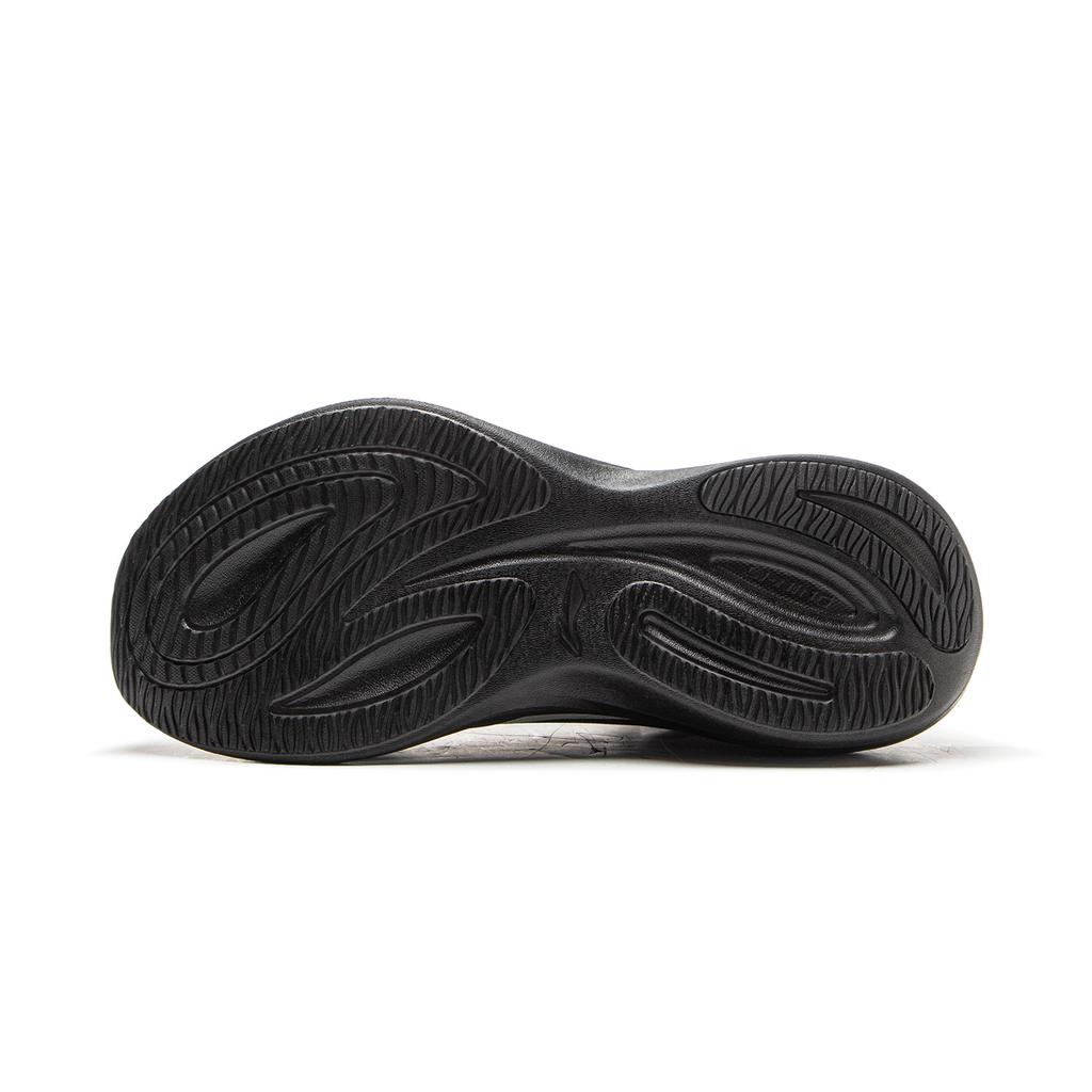 LiNing Lingbo V2 Dicke Sohle Erhöhte Höhe Weicher Rückprall Lässige Laufschuhe Damen Sneaker Beige Schwarz ARSV104-5