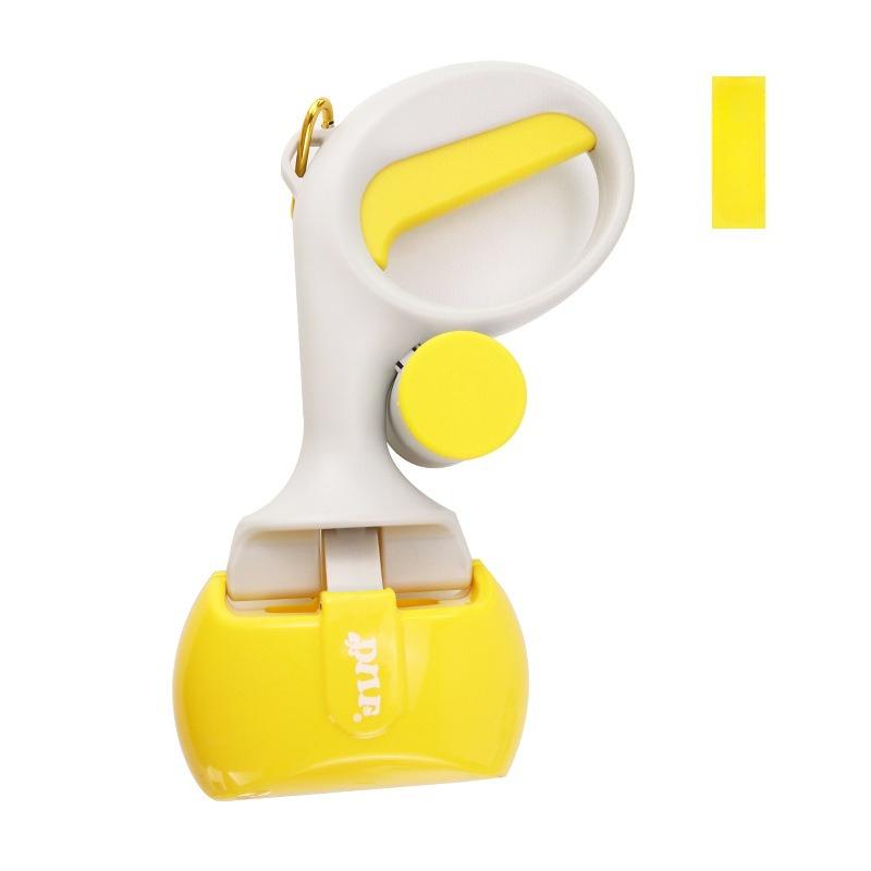 

Portable Pet Pooper Scooper with Waste Bags, Outdoor Cleaning Tool, No-Touch Pet Waste Picker 12 *26cm жовтий