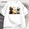 Black Cat Pumpkin Tshirt Ghots Gothic Fall Cat Mama T Shirt Halloween Spooky Season Pritned Tshirt Unisex Cotton Short Sleeve