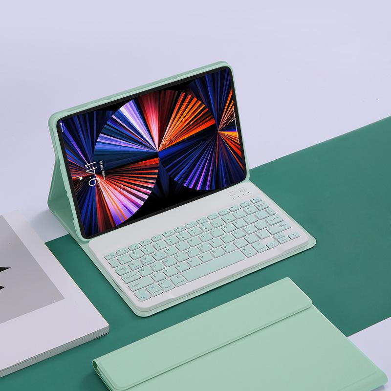 Compatible with Xiaomi 7 Pro/8 Tablets: Leather Case & Detachable Seven-Color Backlit Bluetooth Keyboard Protective Shell.