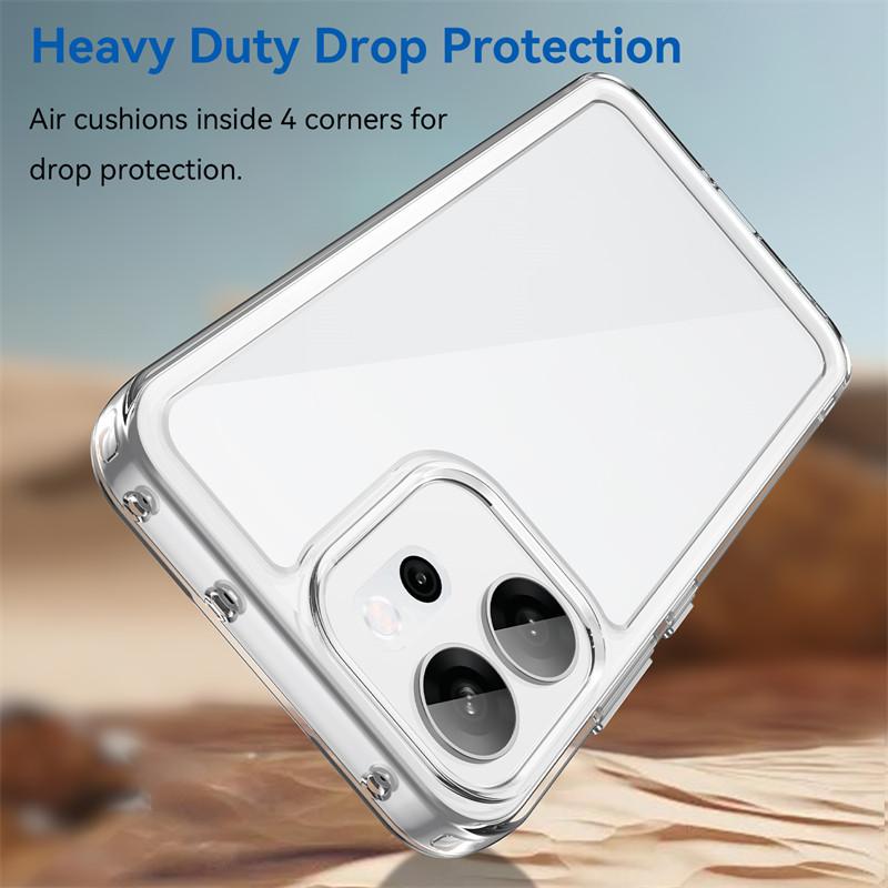 For oppo Reno14 F 5G Case oppo Reno14 F 5G Cover Funda Clear PC + Silicone Shockproof Protective Phone Cover oppo Reno14 F 5G