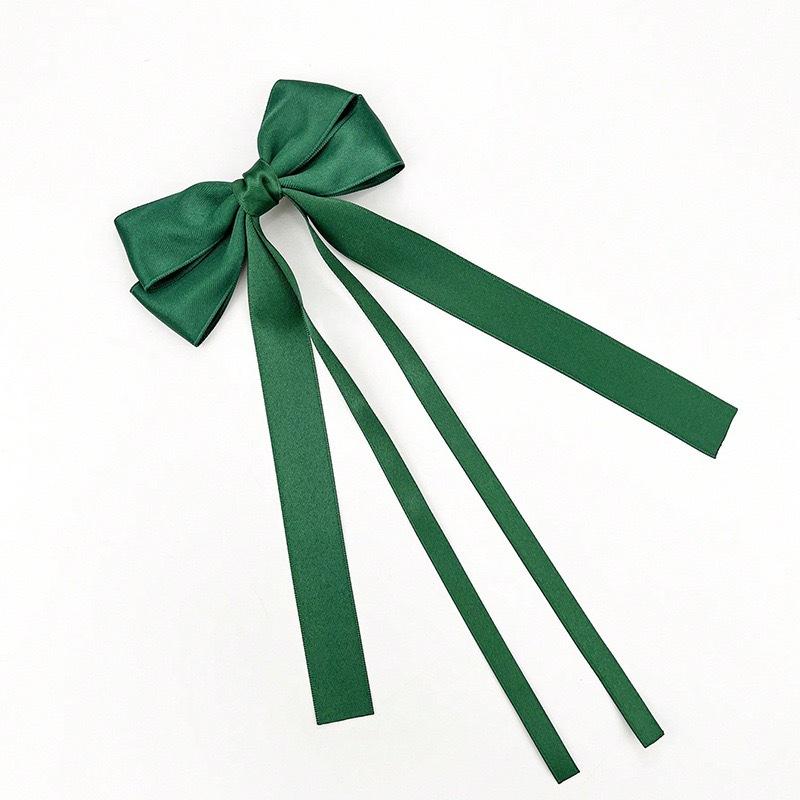 Koreanische einfarbige Schleife Doppel-Schleife Haarspangen für Frauen Mädchen Trendy Große Schleife Lange Quaste Haarspangen Haarschmuck