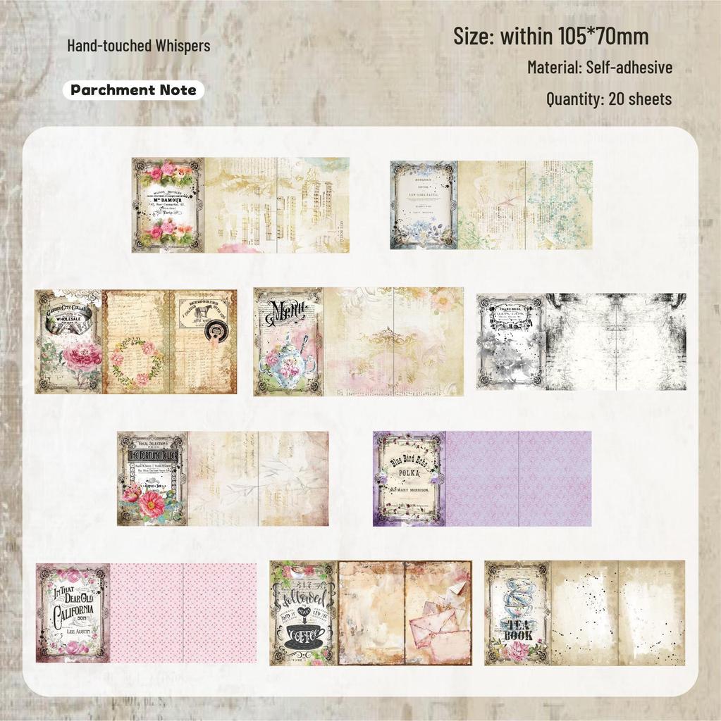 RetroStory Sticker-Kollektion: Vintage Hintergründe & Handgeschriebene Collage für Journale