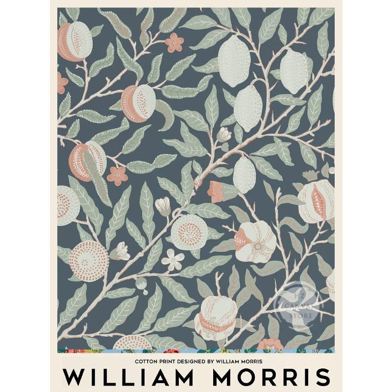 Canvas Painting Wall Art Pictures Abstract William Morris Flower Leaf Bird Vintage Posters and Prints for Living Room Home Decor
