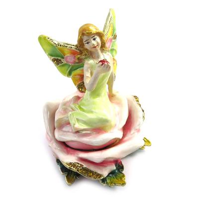 [M3114] - Jewelry Box 'Fairy Dreams' Pink Green