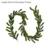 190/170cm Artificial Plant Christmas Garland Fir Pine Tree Branch Christmas Decoration Rattan Wreath Vine for Home