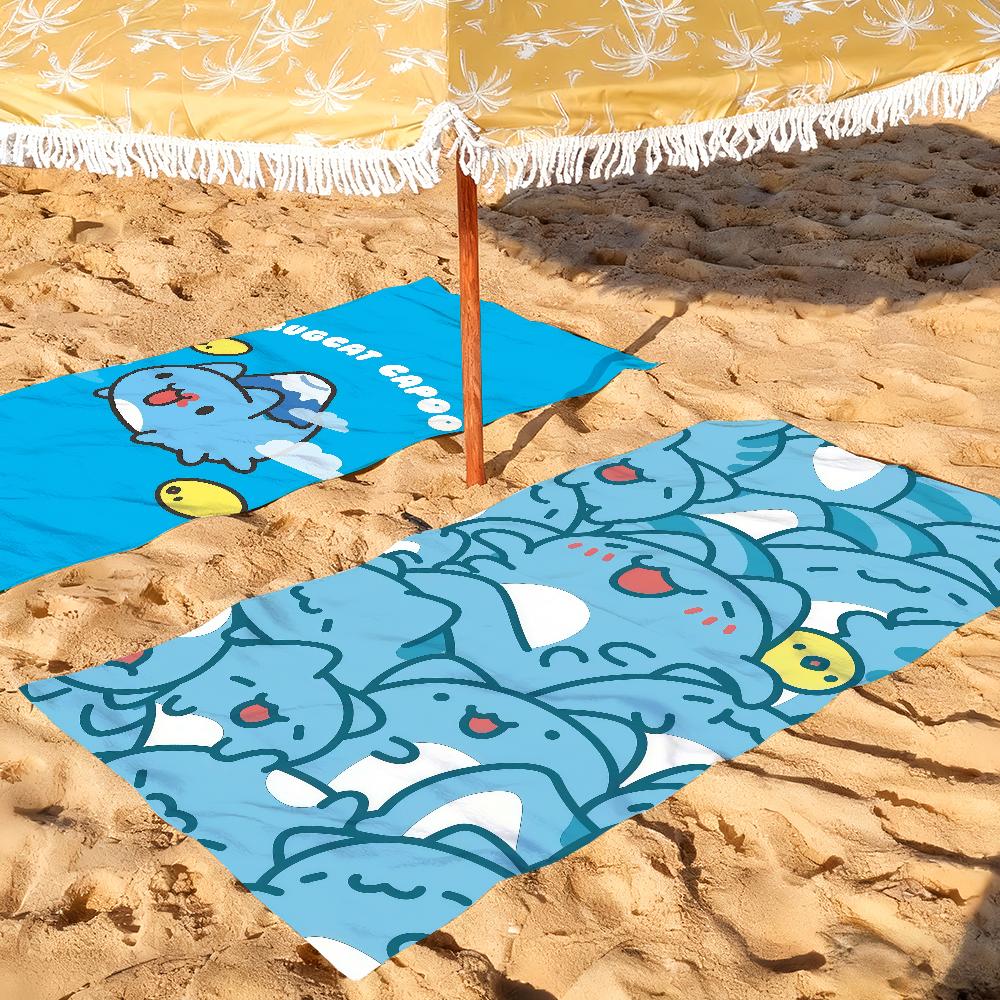 Cartoon cute Bugcat Capoo Towel Drying Bath Towel Applicable To Light Swimming Camping Yoga Beach Out