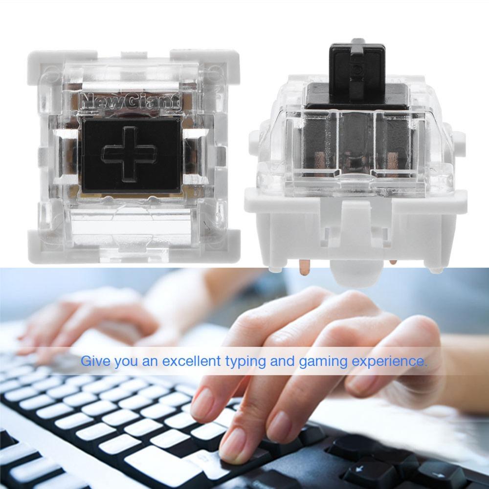 20PCS Black Switch Keyboard Switches 3 Pin Cross Black Axis Switch Replacement Mechanical Keyboard