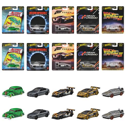 

Hot Wheels Pop Culture Assortment Vehicle Toys, Mini Cars, 10-Car Box, Ages 3+, Multi-Purpose, 986L-HXD63