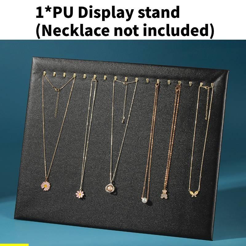 Универсальная двухъярусная подставка для украшений с шикарной бархатной отделкой для аксессуаров PU Black