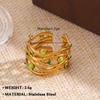 Stainless Steel Geometric Flower Color Ring Female,Fashionable, Trendy, Personalized, Hip-hop, Oil Drop Ring Accessories, Gifts