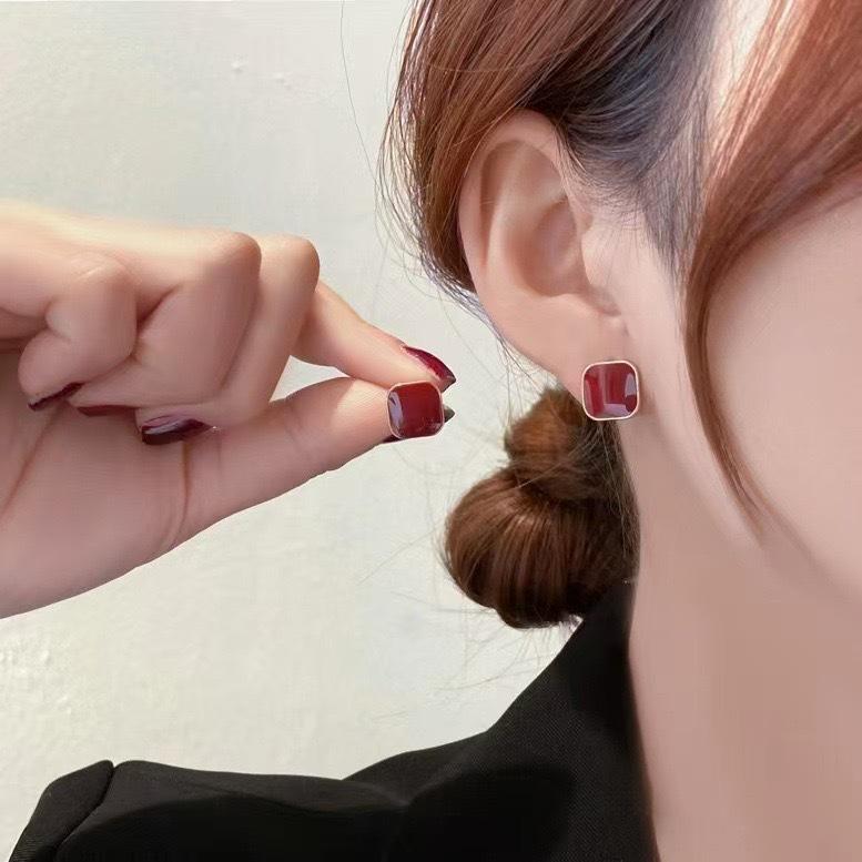 Elegant Red Pearl Heart & Water Drop Earrings - Multiple Styles for a High-End Fashion Statement 22K