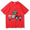 KATSEYE X Toca Boca Tshirts Unisex Graphic T Shirts Trendy Cotton Tees Short Sleeve Tees Round Neck Unisex Comfort Soft Clothes