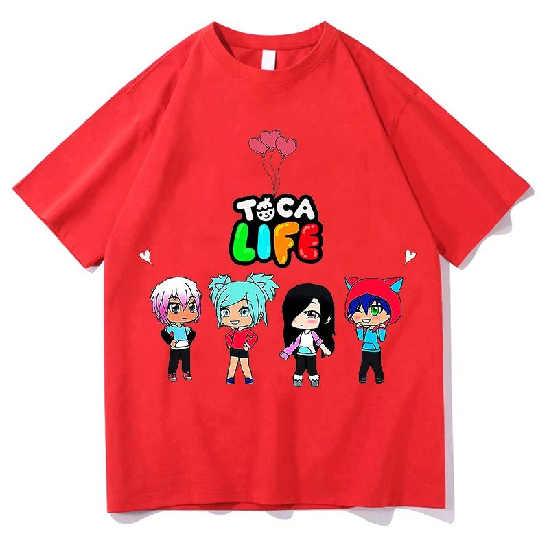 KATSEYE X Toca Boca Tshirts Unisex Graphic T Shirts Trendy Cotton Tees Short Sleeve Tees Round Neck Unisex Comfort Soft Clothes