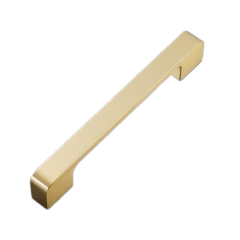 Brass Cabinet Drawer Handle Long Square Furniture Decorative Handle Cupboard Pulls Furniture Decoration Hardware