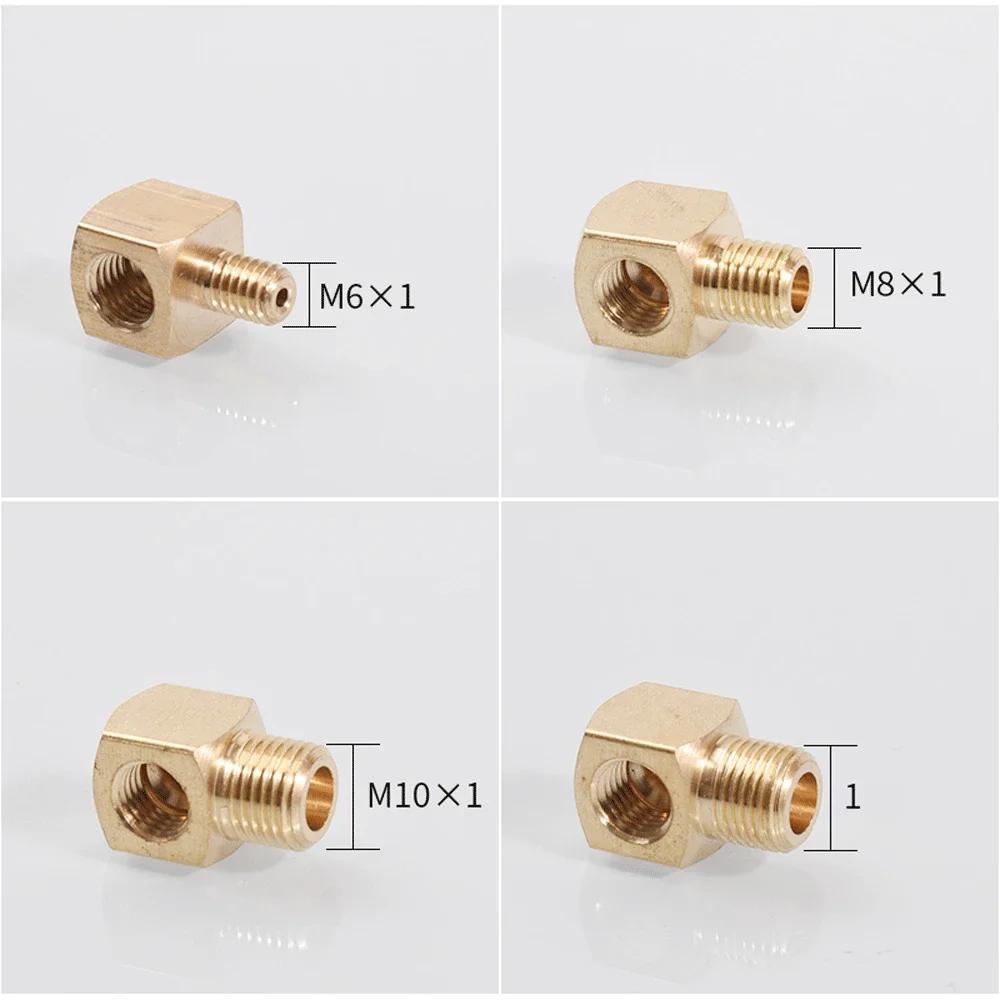 M6/8/10 1/8 1/4 3/8 Inch BSPP Female/Male Brass 90-Deg Elbow Plumbing Adapter Lubrication-Tubing Block