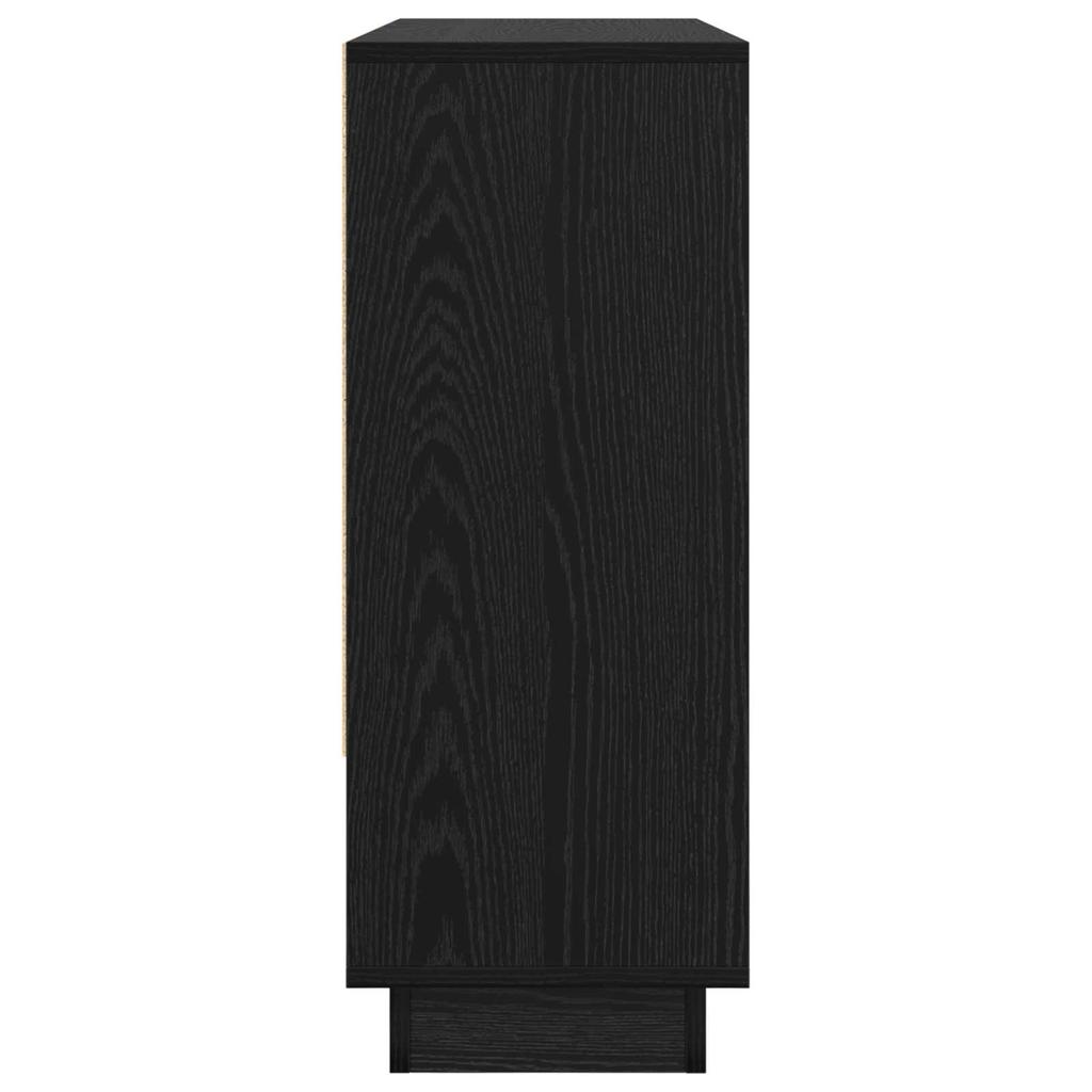 Sideboard in Black Oak Look 97 x 29 x 75 cm Particleboard