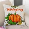 Gold Autumn Fall Pumpkin Harvest Art Thanksgiving Day Decoration Throw Pillow Car Pillow Case Cotton Linen Sofa Cushion Covers