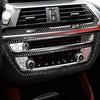 Real Carbon Fiber Car Accessories Center Climate Radio Decorative Cover Soft Sticker For BMW X3 G01 2018- X4 G02 -2024