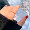 Korean Light Luxury Sparkling Diamond Gold Titanium Ring - Women's Index or Pinky Finger Jewelry