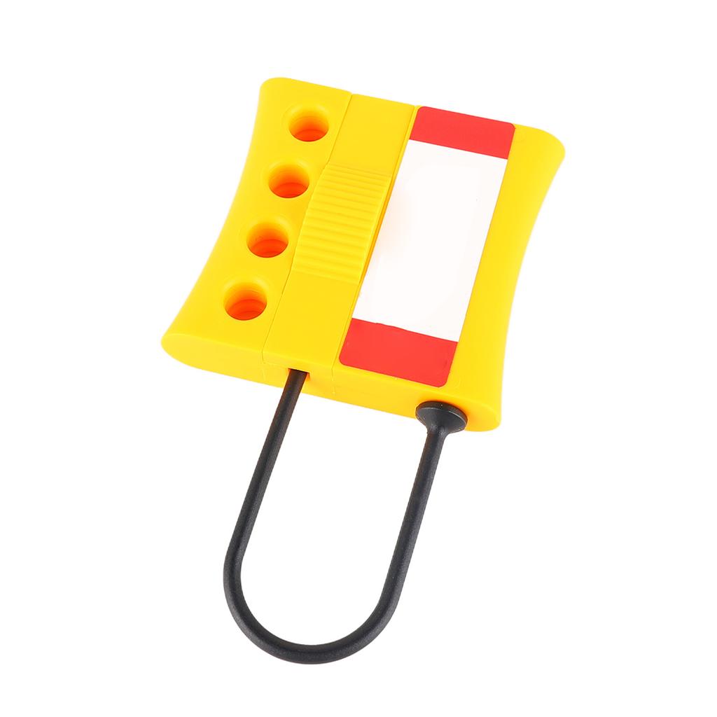 4 Holes Tagout Lockout Hasp Multi Function Insulated Secure Locking Tamper Proof for Padlocks