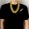 Hip-hop CCB Exaggerated Large Gold Chain Plastic Simulation Gold Necklace Personality Performance Festival Performance Props