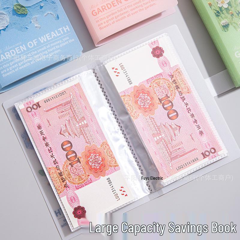 Transparent Oil Painting Savings Album for Cash Storage