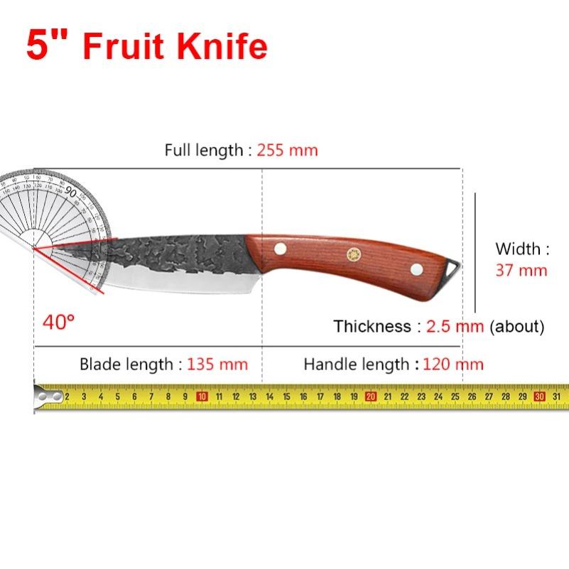Handmade Forged Stainless Steel Kitchen Utility Boning Knife Fruit Paring Meat Cleaver Butcher Knife Cooking BBQ Slicing Knives